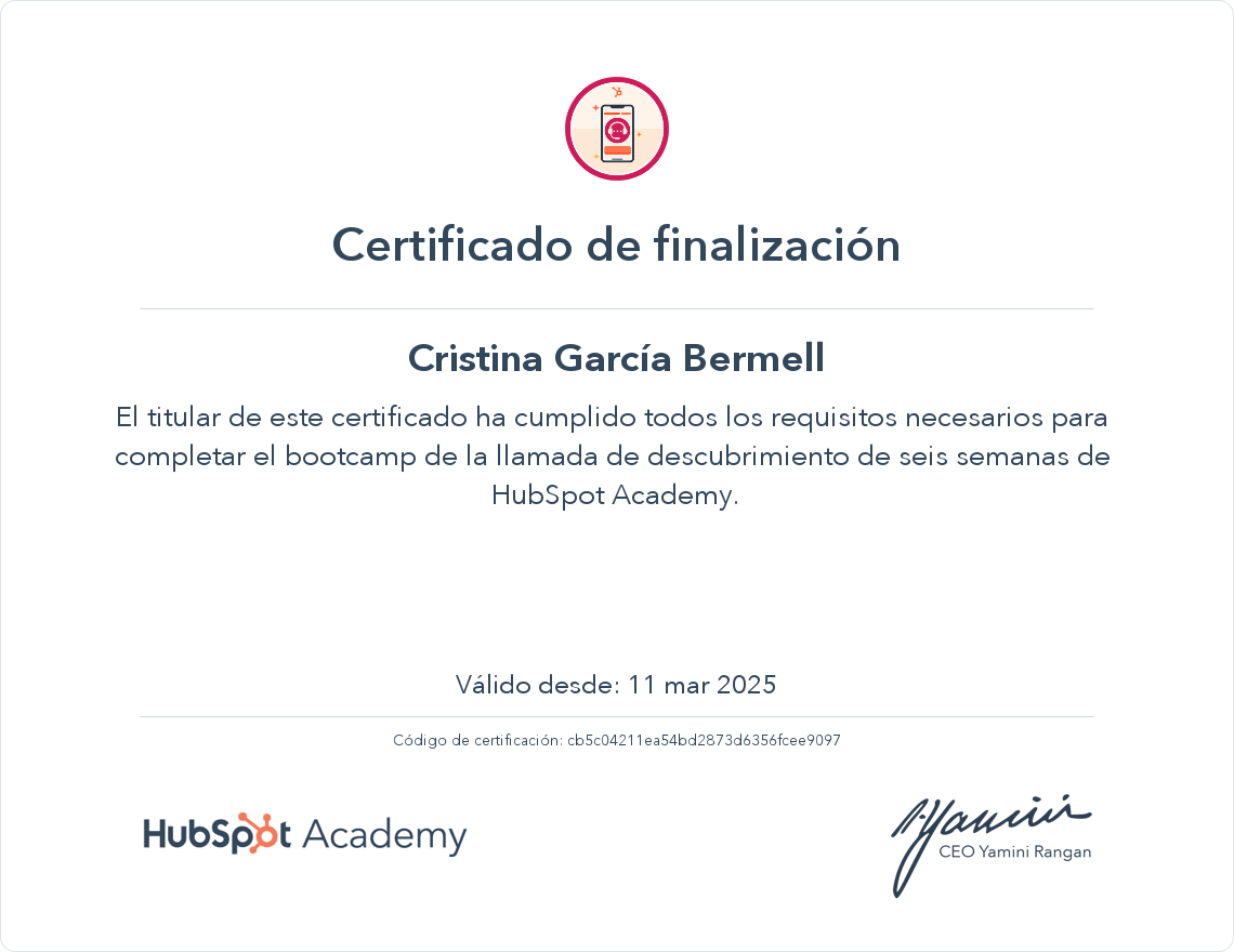 Tu certificado