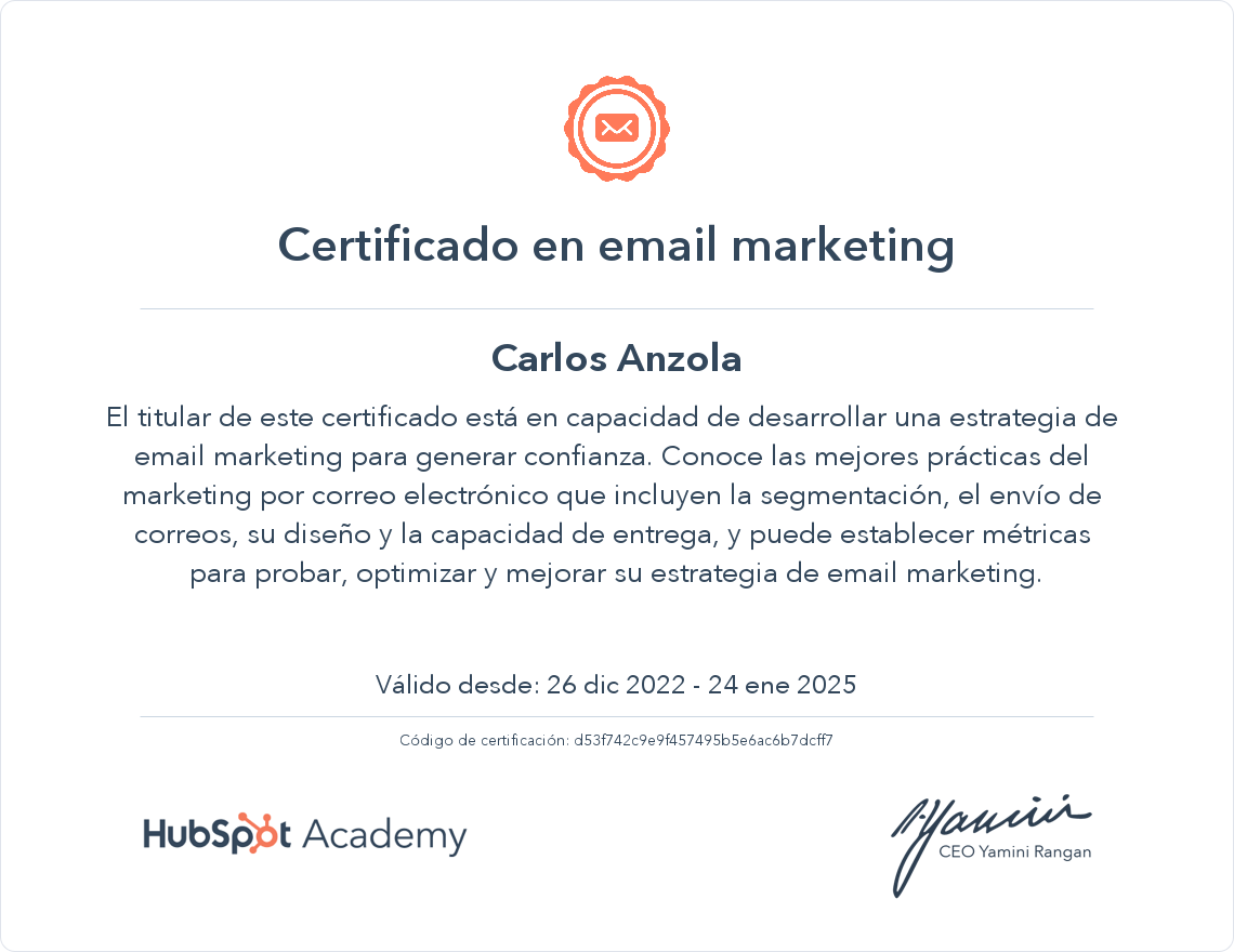 Tu certificado