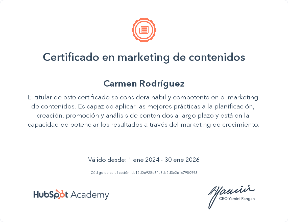 Tu certificado