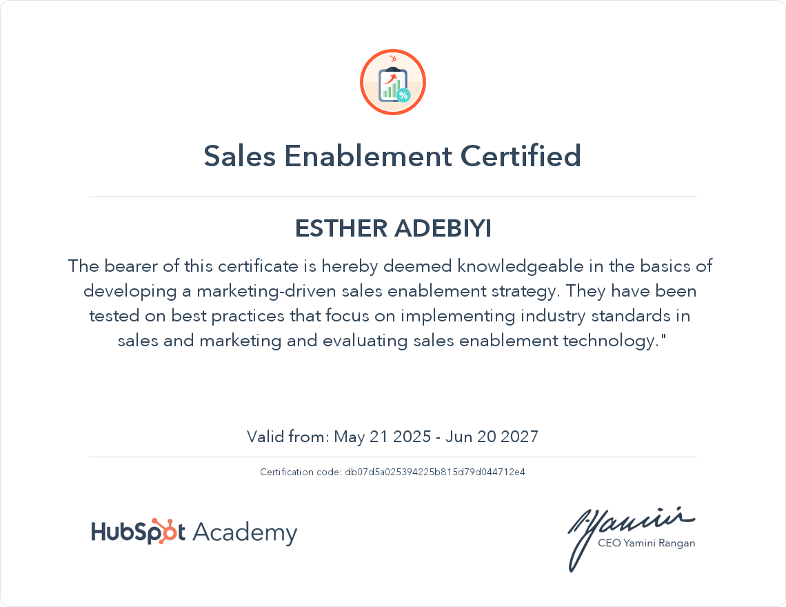 Your certificate