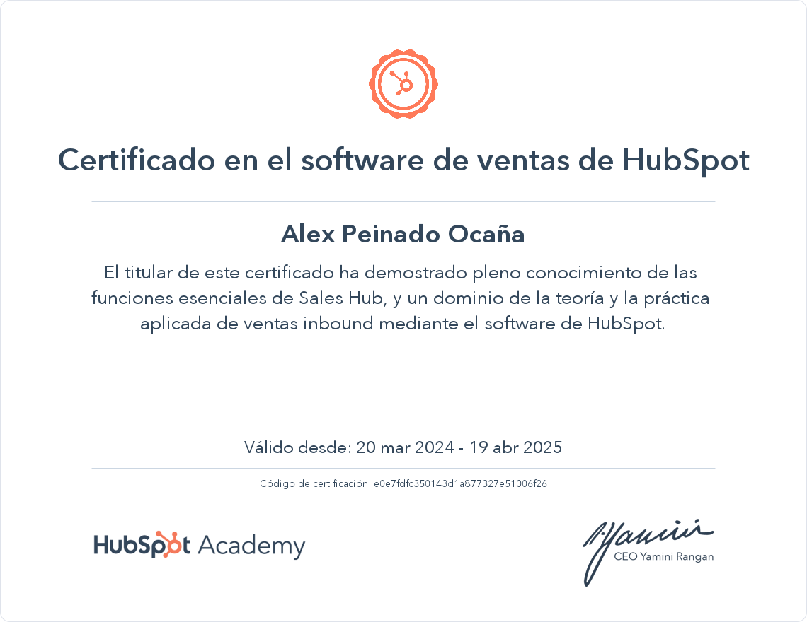Tu certificado