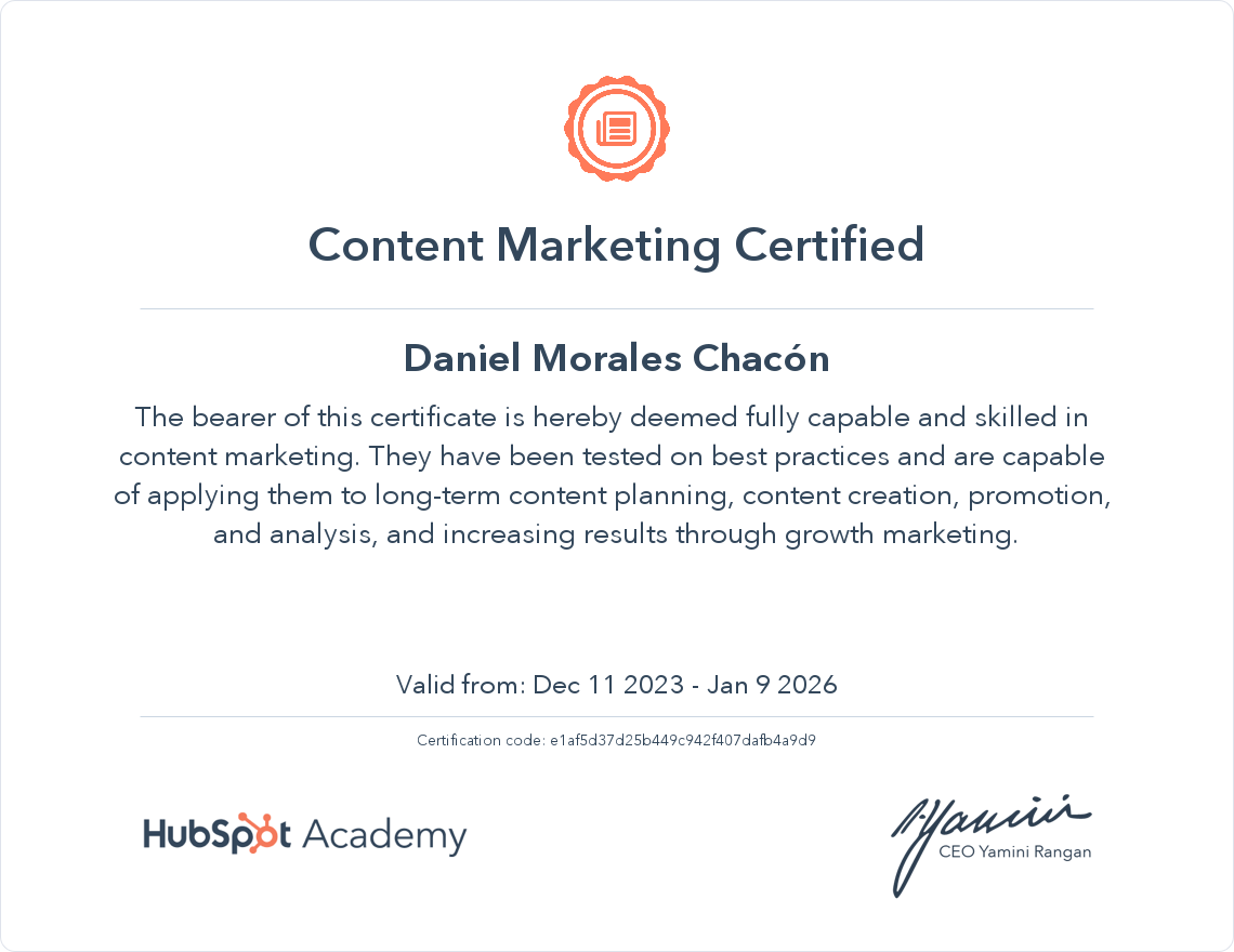 Tu certificado