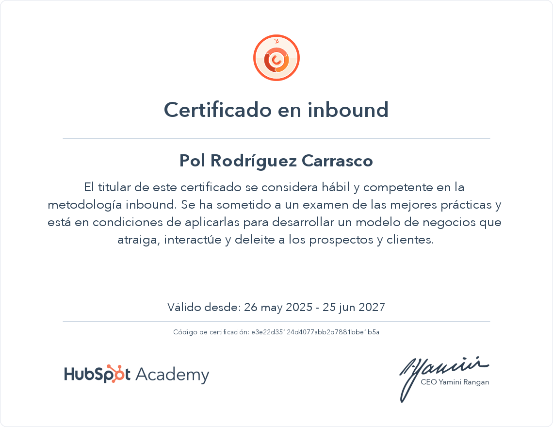 Tu certificado