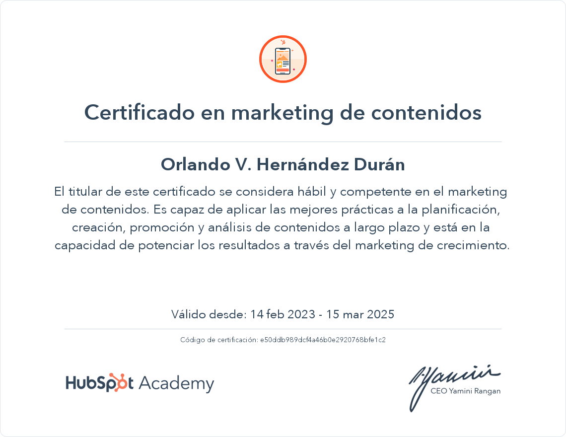 Tu certificado