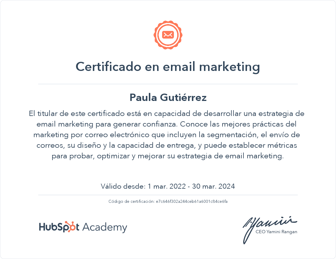 Tu certificado