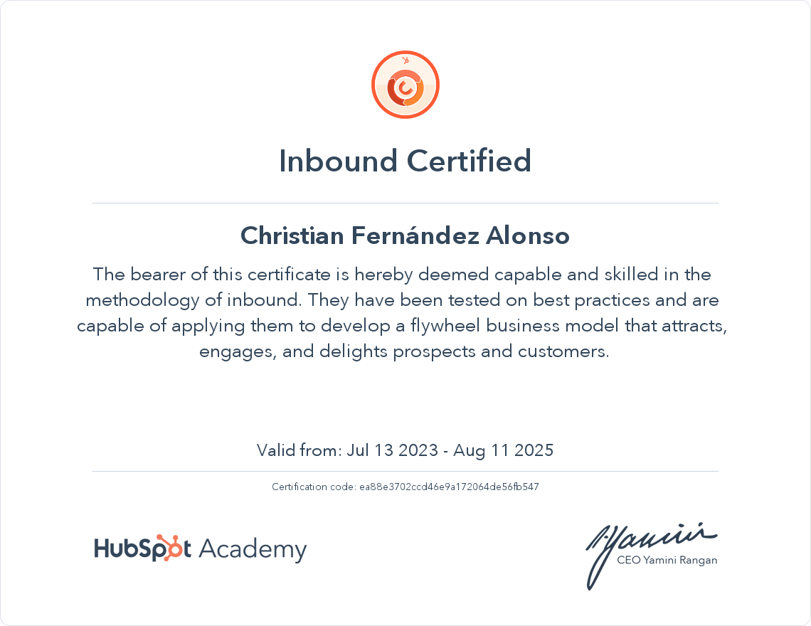 Tu certificado