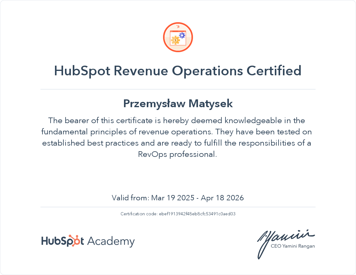 Your certificate