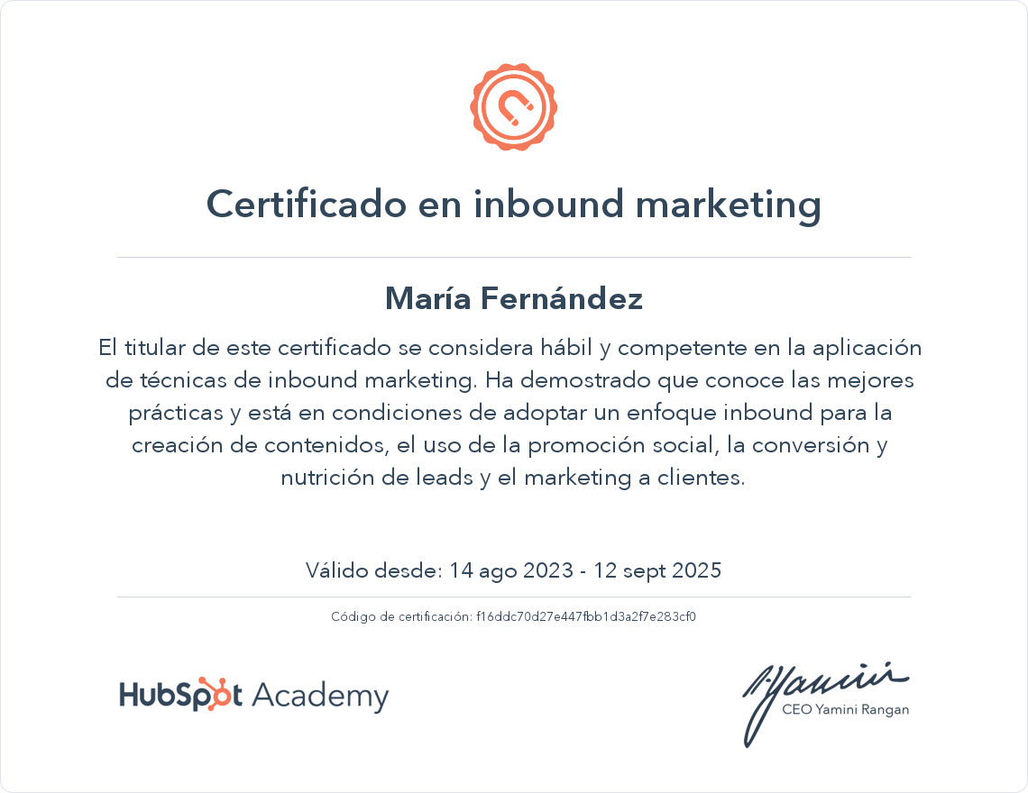 Tu certificado