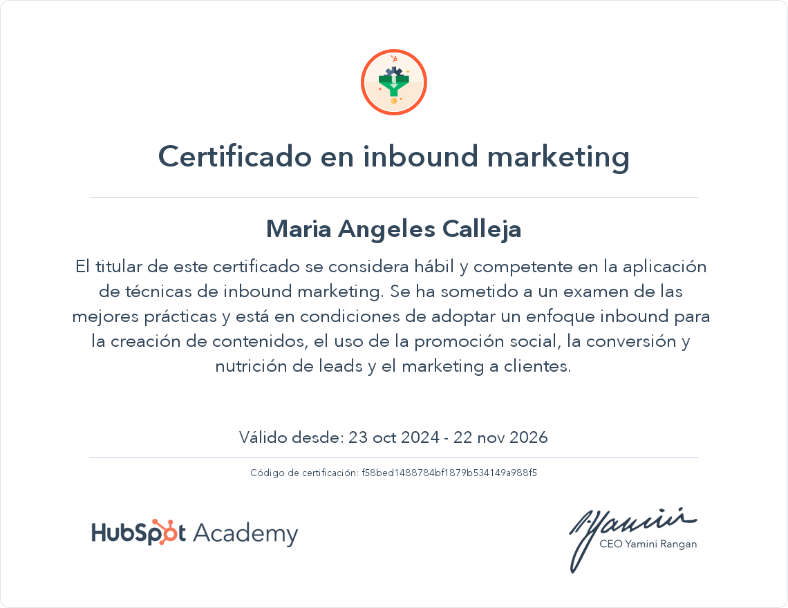 Tu certificado