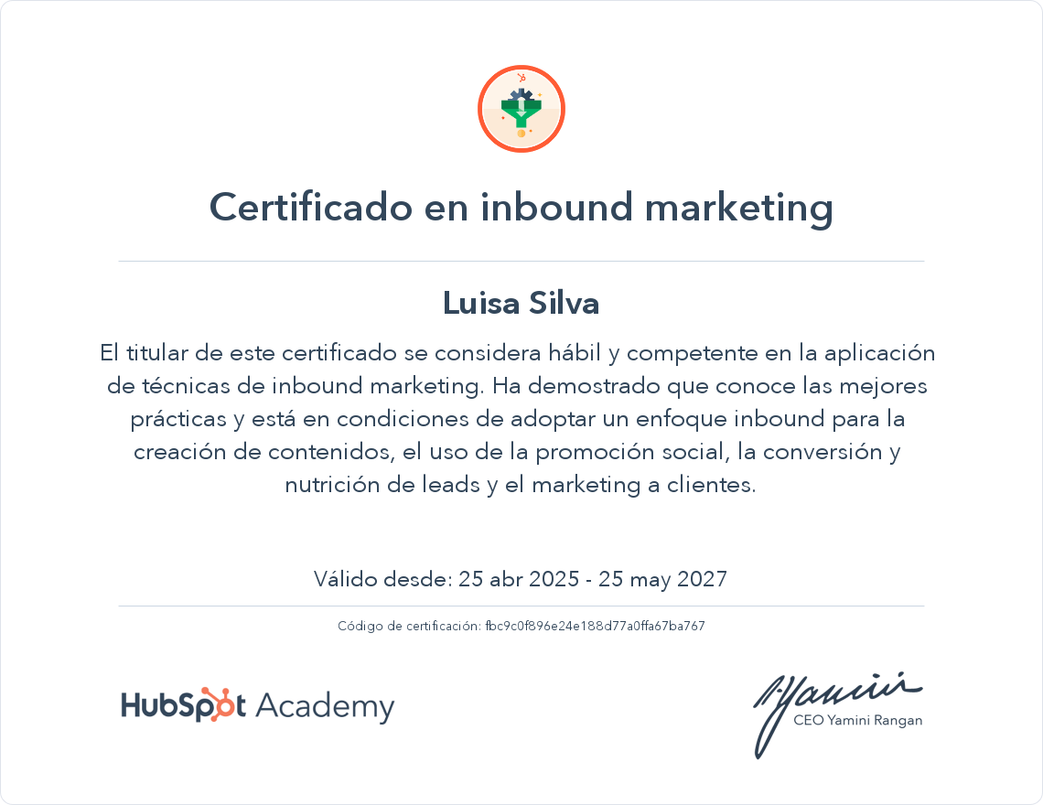 Tu certificado