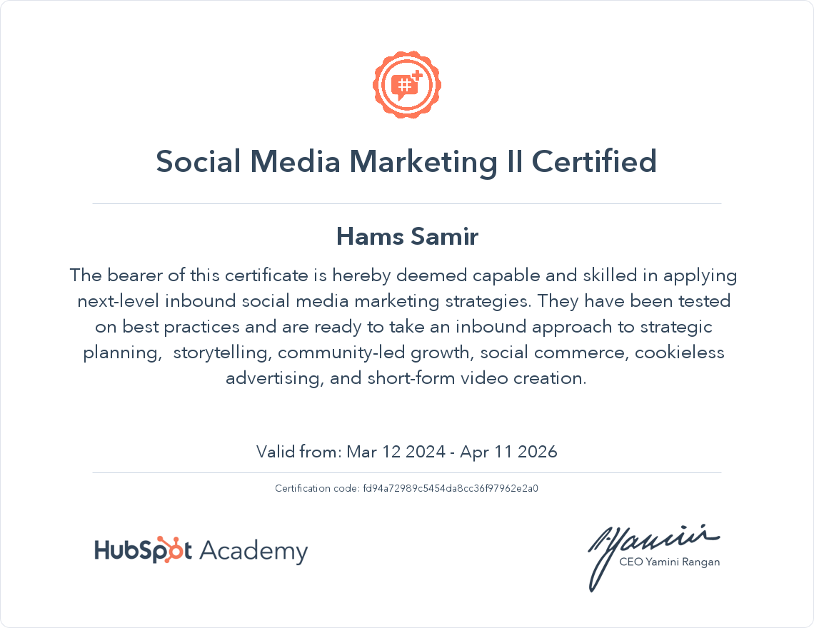 Your certificate